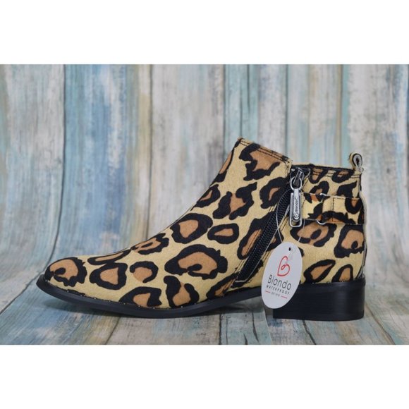 Blondo Tami Waterproof Leopard Print Ankle Boots Size 5.5 (M) Calf Hair Booties - Picture 5 of 13